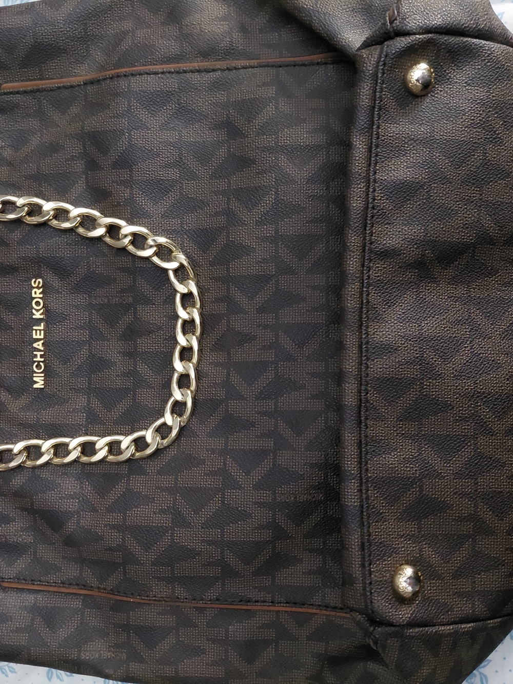 Michael Kors Men's Black Logo Chain-Handle Bag